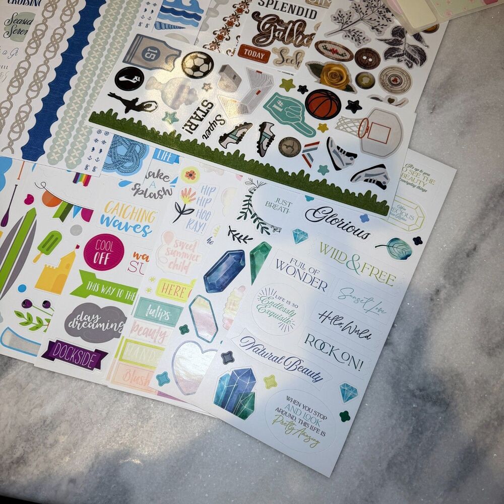 Creative Memories Lot of 50 Mixed New & Partial Sheets of Scrapbooking Stickers - Picture 4 of 7